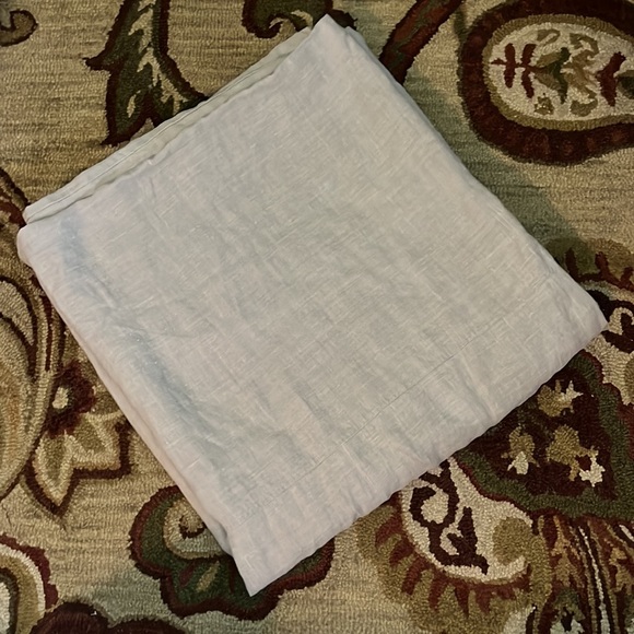 POTTERY BARN Size Queen 100% Belgian Linen Duvet Cover ButtonClose Dark Flax NEW - Picture 2 of 16